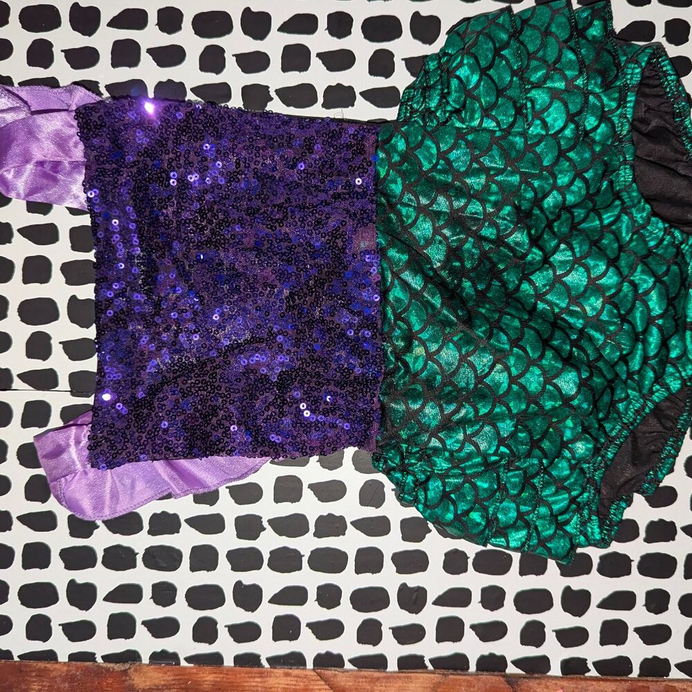 baby mermaid overalls